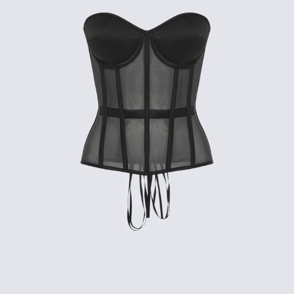 BLACK/PERFECTCORSETNY.COM/ SIZE LARGE (C/D cup) BRAND NEW - Picture 3 of 5